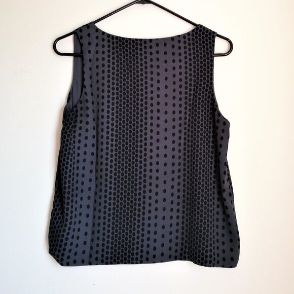 Premise Grey/Black Polka Dot Sleeveless Top Small - Picture 2 of 3